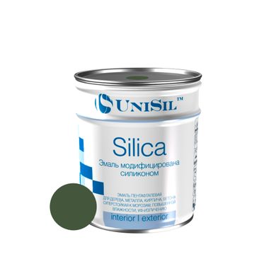 Купити Пентафталева емаль UNISIL "Silica", RAL 6003 хакі, матова, маса нетто 0,9 кг