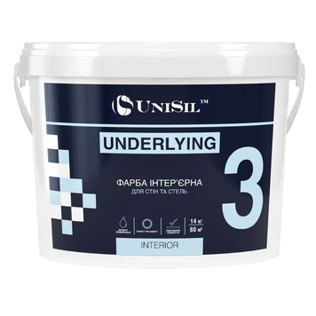 Купить Краска интерьерная, Unisil 3, TM "Unisil" База А, 14 кг