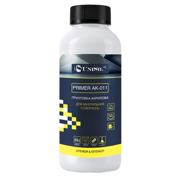 Купити Ґрунтовка акрилова Uni Primer АК-011 для мінеральних поверхонь, TM "Unisil", 1 л