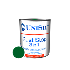 Купити Емаль Unisil Rust Stop 3 in 1, ТМ "Unisil", зелена, 2,5л