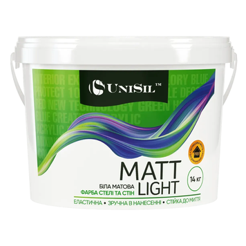 Купить Краска интерьерная, Unisil Matt Light, TM "Unisil", 14 кг.