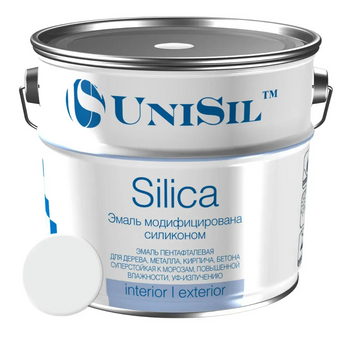 Купити Емаль пентафталева UNISIL "Silica", біла, 2,8 кг