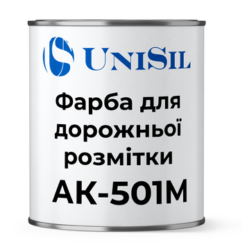 Фарба для дорожньої розмітки "UniSil" АК-501М, біла, 14 кг