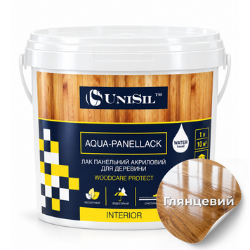 Купити Лак панельний Aqua-Panellack, TM "Unisil", глянець, 1л