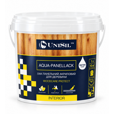 Купити Лак панельний Aqua-Panellack, TM "Unisil", глянець, 1л