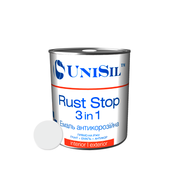 Купити Емаль Unisil Rust Stop 3 in 1, ТМ "Unisil", біла, 0,75л