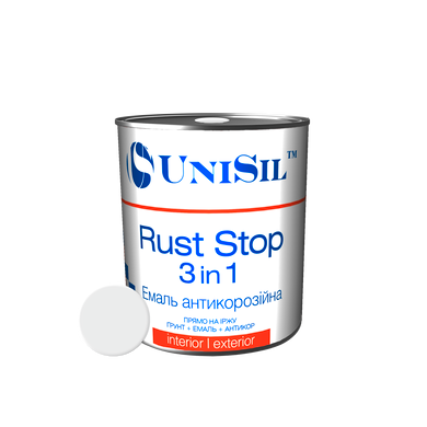 Купити Емаль Rust Stop 3 in 1, Unisil, біла, 0,75л