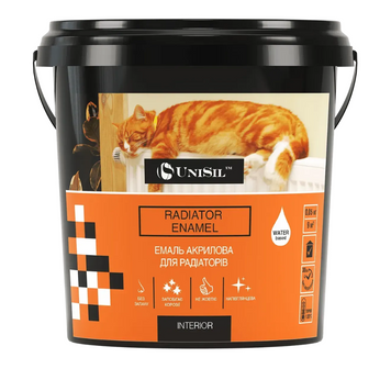 Купити Емаль акрилова радіаторна, Radiator enamel, TM "Unisil", біла, 0.2 кг