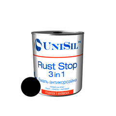 Купити Емаль Unisil Rust Stop 3 in 1, ТМ "Unisil", чорна, 0,75л
