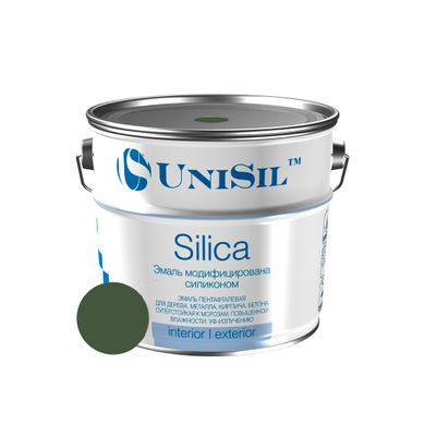 Купити Пентафталева емаль UNISIL "Silica", RAL 6003 хакі, матова, маса нетто 12 кг